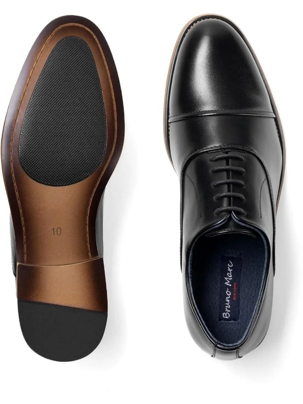 Stylish Men's Cap-Toe Formal Dress Shoes for Business & Special Occasions
